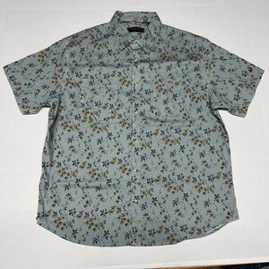 Dakota Grizzly Shirt Mens Size M Green‎ Floral Short Sleeve Fishing Hiking
